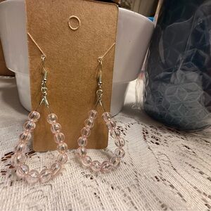 Elegant Pink Beaded Earrings